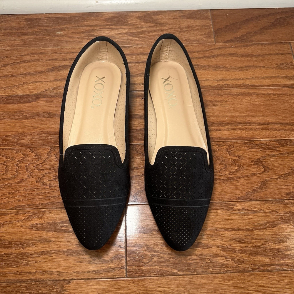 XOXO Vancy Black Fabric Womens 6 M Ballet Flats Shoe NEW - Picture 4 of 12